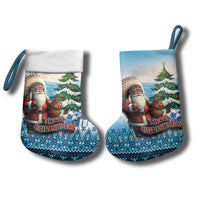 Native American Santa Claus Christmas Stocking Merry Christmas 2025 - Polynesian Pride