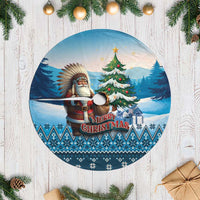 Native American Santa Claus Tree Skirt Merry Christmas 2025 - Polynesian Pride