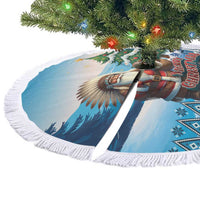 Native American Santa Claus Tree Skirt Merry Christmas 2025 - Polynesian Pride