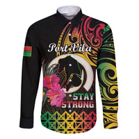 Personalised Vanuatu Port Vila Stay Strong Family Matching Tank Maxi Dress and Hawaiian Shirt Long God Yumi Stanap