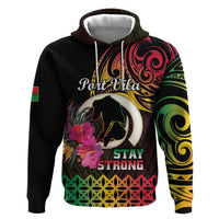 Personalised Vanuatu Port Vila Stay Strong Zip Hoodie Long God Yumi Stanap