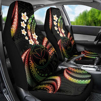 Hawaii Map Kanaka Maoli Car Seat Cover Fantastic Frangipani Reggae