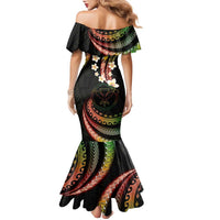 Hawaii Map Kanaka Maoli Family Matching Mermaid Dress and Hawaiian Shirt Fantastic Frangipani Reggae