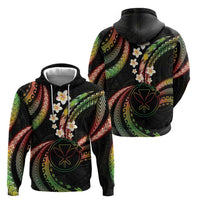 Hawaii Map Kanaka Maoli Hoodie Fantastic Frangipani Reggae