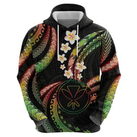 Hawaii Map Kanaka Maoli Hoodie Fantastic Frangipani Reggae