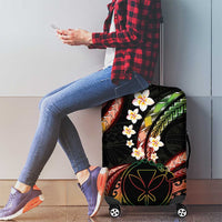 Hawaii Map Kanaka Maoli Luggage Cover Fantastic Frangipani Reggae