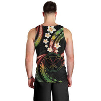Hawaii Map Kanaka Maoli Men Tank Top Fantastic Frangipani Reggae