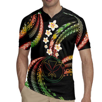 Hawaii Map Kanaka Maoli Rugby Jersey Fantastic Frangipani Reggae