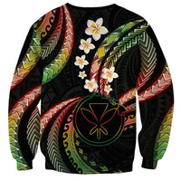 Hawaii Map Kanaka Maoli Sweatshirt Fantastic Frangipani Reggae