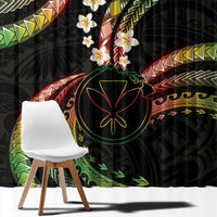Hawaii Map Kanaka Maoli Window Curtain Fantastic Frangipani Reggae