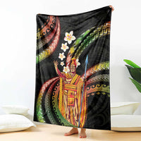 Hawaii King Kamehameha Blanket Fantastic Plumeria Reggae
