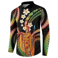 Hawaii King Kamehameha Button Sweatshirt Fantastic Plumeria Reggae