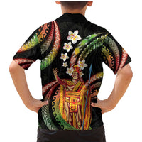 Hawaii King Kamehameha Family Matching Mermaid Dress and Hawaiian Shirt Fantastic Plumeria Reggae