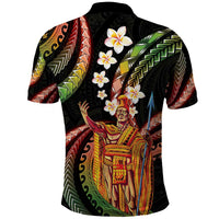 Hawaii King Kamehameha Polo Shirt Fantastic Plumeria Reggae
