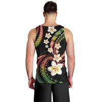 Hawaii Plumeria Reggae Men Tank Top Polynesian Pattern