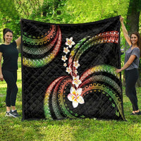 Hawaii Plumeria Reggae Quilt Polynesian Pattern