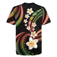 Hawaii Plumeria Reggae Rugby Jersey Polynesian Pattern