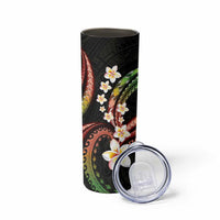 Hawaii Plumeria Reggae Skinny Tumbler Polynesian Pattern
