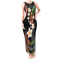 Hawaii Plumeria Reggae Tank Maxi Dress Polynesian Pattern