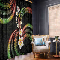 Hawaii Plumeria Reggae Window Curtain Polynesian Pattern LT01 - Polynesian Pride