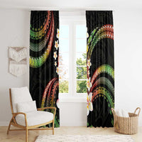 Hawaii Plumeria Reggae Window Curtain Polynesian Pattern LT01 - Polynesian Pride