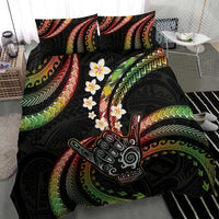 Hawaii Shaka Sign Bedding Set Fantastic Frangipani Reggae