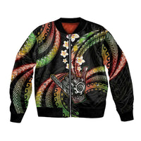 Hawaii Shaka Sign Bomber Jacket Fantastic Frangipani Reggae