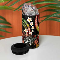 Hawaii Shaka Sign 4 in 1 Can Cooler Tumbler Fantastic Frangipani Reggae