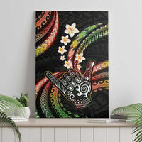 Hawaii Shaka Sign Canvas Wall Art Fantastic Frangipani Reggae
