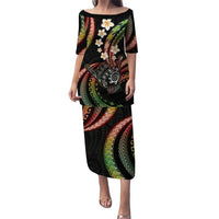 Hawaii Shaka Sign Puletasi Fantastic Frangipani Reggae