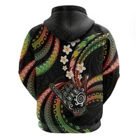 Hawaii Shaka Sign Zip Hoodie Fantastic Frangipani Reggae