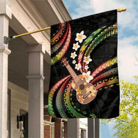 Hawaiian Ukulele Garden Flag Jawaiian Fantastic Plumeria