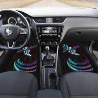 Hawaii Map Kanaka Maoli Car Mats Fantastic Frangipani Amethyst Gradient