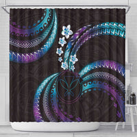 Hawaii Map Kanaka Maoli Shower Curtain Fantastic Frangipani Amethyst Gradient