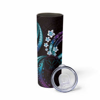 Hawaii Map Kanaka Maoli Skinny Tumbler Fantastic Frangipani Amethyst Gradient