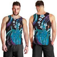 Hawaii King Kamehameha Men Tank Top Fantastic Plumeria Amethyst Gradient