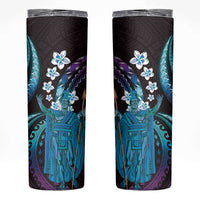 Hawaii King Kamehameha Skinny Tumbler Fantastic Plumeria Amethyst Gradient
