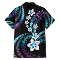 Hawaii Plumeria Hawaiian Shirt Amethyst Gradient Polynesian Pattern