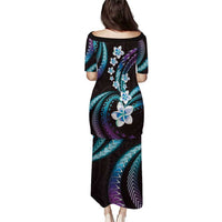 Hawaii Plumeria Puletasi Amethyst Gradient Polynesian Pattern LT01 - Polynesian Pride