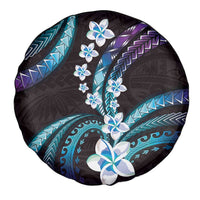 Hawaii Plumeria Spare Tire Cover Amethyst Gradient Polynesian Pattern