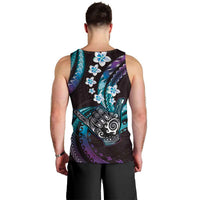 Hawaii Shaka Sign Men Tank Top Fantastic Frangipani Amethyst Gradient
