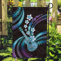 Hawaiian Ukulele Garden Flag Amethyst Gradient Fantastic Plumeria