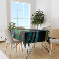 Hawaii King Kamehameha Tablecloth Fantastic Plumeria Chartreuse Cyan