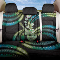 Hawaiian Ukulele Back Car Seat Cover Chartreuse Cyan Fantastic Plumeria