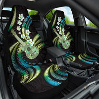Hawaiian Ukulele Car Seat Cover Chartreuse Cyan Fantastic Plumeria