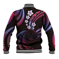 Hawaii Map Kanaka Maoli Baseball Jacket Fantastic Frangipani Sweet Dream