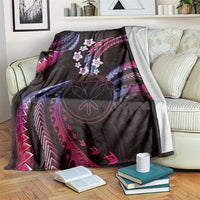 Hawaii Map Kanaka Maoli Blanket Fantastic Frangipani Sweet Dream