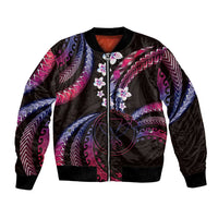 Hawaii Map Kanaka Maoli Bomber Jacket Fantastic Frangipani Sweet Dream