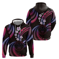 Hawaii Map Kanaka Maoli Zip Hoodie Fantastic Frangipani Sweet Dream
