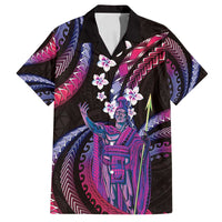 Hawaii King Kamehameha Family Matching Off Shoulder Maxi Dress and Hawaiian Shirt Fantastic Plumeria Sweet Vibes
